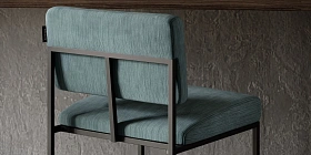 Барный стул Gram с каркасом из текстурированной стали