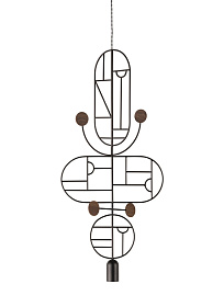 Подвесной светильник Wooden Dots WDS15 graphite/walnut