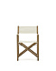 Складной стул Vilara для улицы из акации и текстиля белого цвета