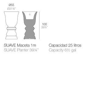 Кашпо Suave Ø55x100 см