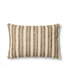 Чехол для подушки Dorevi из жаккарда в полоску цвета экрю 40 x 60 см