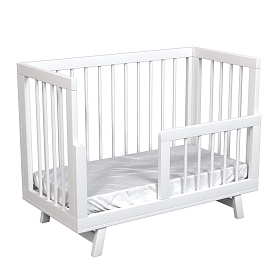 Кроватка для новорожденного Lillaland - модель Lilla Aria (НИК23)белая