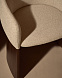 Стул Bosca из бежевого шенилла и орехового шпона