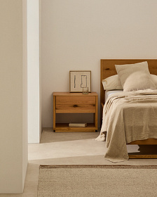 Плед Tandi из льна бежевого цвета 90 х 135 см