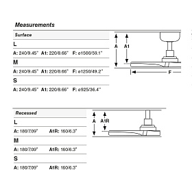 Потолочный вентилятор KLIM L Ш1500mm черный 3 PALAS темный орех