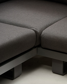 Набор из 5-местного углового дивана и стола Tosqueta из алюминия и массива тикового дерева