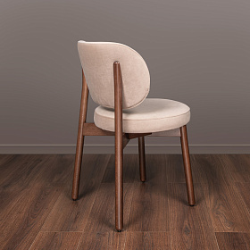 Стул Clemente ткань Marino col. 06, итальянский орех