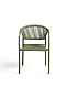 Уличный стул Livadia из зеленого алюминия и веревки