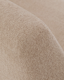 2-местный диван Amsen светло-коричневый с подлокотниками из шпона ореха