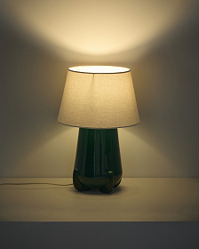 Настольная лампа Odra из зеленой керамики с глянцевой отделкой