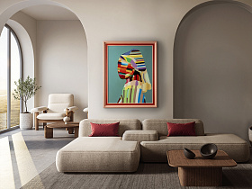 Joven con perla POP Картина 84X104