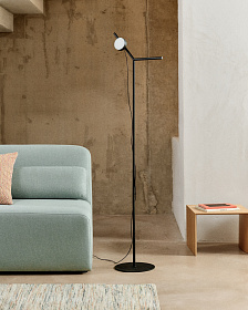 Напольный светильник Orey из черного металла с многопозиционным точечным светильником