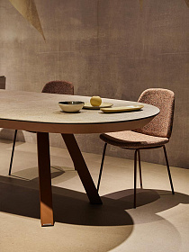 Выдвижной стол овальный Esla 200(260)x100