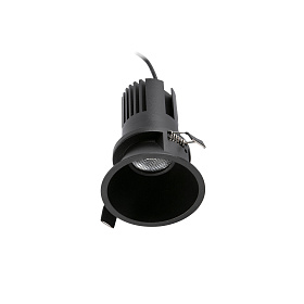 Встраиваемый светильник TULIPA DOWN SIM IP65 15W черный 24° 3000K CRI90