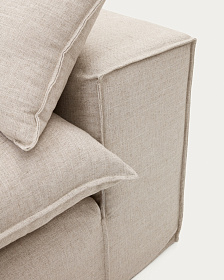 Anarela 3-местный диван со съемным чехлом и льняными подушками бежевого цвета 280 см