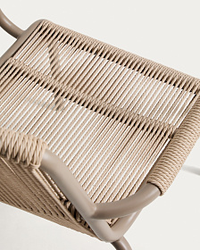 Уличное кресло Salis из алюминия цвета экрю и веревки