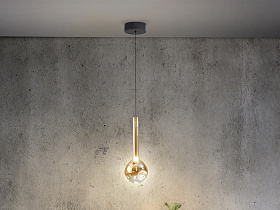 Essenza Люстра 1L - черный-золотой