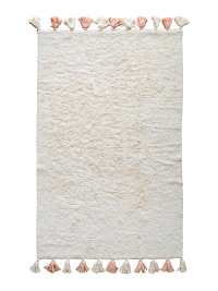 Хлопковый ковер Lillaland COLORFUL WHITE PINK 120*180