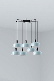 Подвесной светильник TATAWIN сине-серый 7xE27