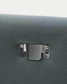 Изголовье кровати Jaira из льна и хлопка серо-коричневого цвета со съемным чехлом для кровати 150 см