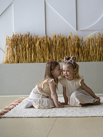 Хлопковый ковер Lillaland COLORFUL WHITE PINK 120*180