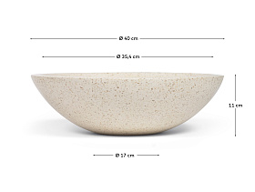 Умывальник Sunday белый терраццо Ø 40 см