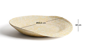 Ваза Medira из керамики цвета экрю и желтого оттенка, диаметр 50,5 см