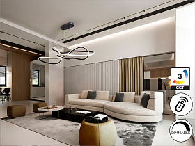 Evania Люстра большая черный матовый