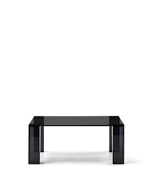 Журнальный столик Adularia из стекла темно-серого цвета 85 x 85