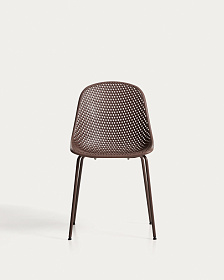 Уличный стул Quinby из коричневой стали и пластика