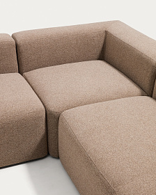 Угловой диван Blok из коричневой синели, 5 мест, 320 x 290 см
