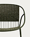 Уличное кресло Atrani из оцинкованной стали и зеленой веревки