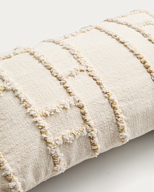 Чехол для подушки Verion желтый с вышитым геометрическим узором, 30 x 50 см