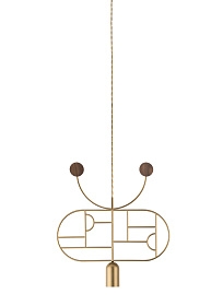 Подвесной светильник Wooden Dots WD08 Gold/walnut