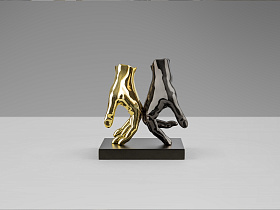 Manos Фигура серый/золотой