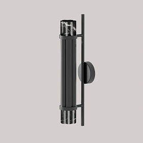 Настенный светильник Tasta матовый черный/черный мрамор