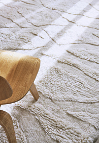 Шерстяной стираемый ковер Enkang слоновая кость 170*240