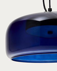 Подвесной светильник Reig из синего стекла Ø 38 см