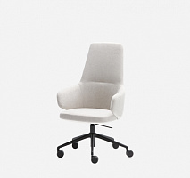 Кресло со средней спинкой Binar EXECUTIVE 5-спицевое алюминиевое поворотное синхр. механизм+газлифт