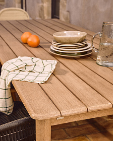 Комплект садовой мебели Sori стол и 6 стульев Alipa из акации и веревки цвета экрю