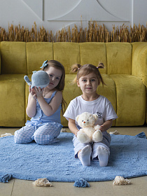 Хлопковый ковер Lillaland COLORFUL BLUE D140