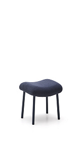 Пуф для ног Inari синий из стали и полиэстра 60 x 50 см