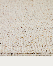 Ковер Lenuo из шерсти и хлопка жаккардовый цвет экрю, 160 x 230 см