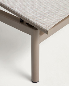 Шезлонг Lesina из алюминия и ткани цвета экрю