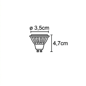 Лампа MR11 GU10 3W 3000K 38° CRISTAL