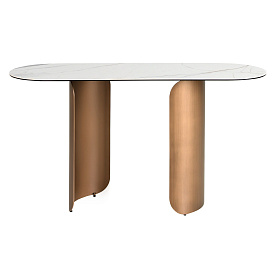 Консоль 3286 из керамики в мраморной отделке и стали бронзового цвета