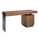 Офисный стол 3237/MQ2101DK из ореха и стали
