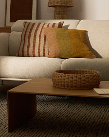 Чехол для подушки Taris из льна в горчичную полоску 50 х 50 см