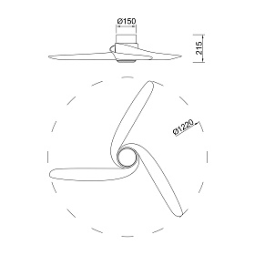 9067 Люстра-вентилятор GROENLAND