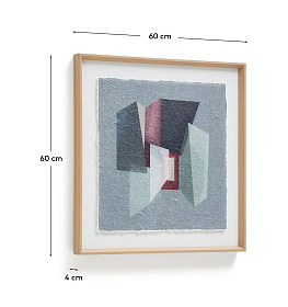 Картина Veluni из переработанной бумаги 60 x 60 см